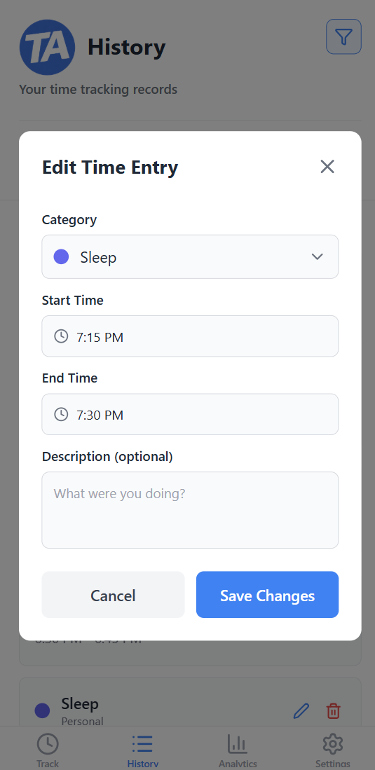 TimeAudit Screenshot 3